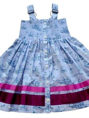 Matilda Jane Boardwalk Dress Sailboat Smocked Girls 4